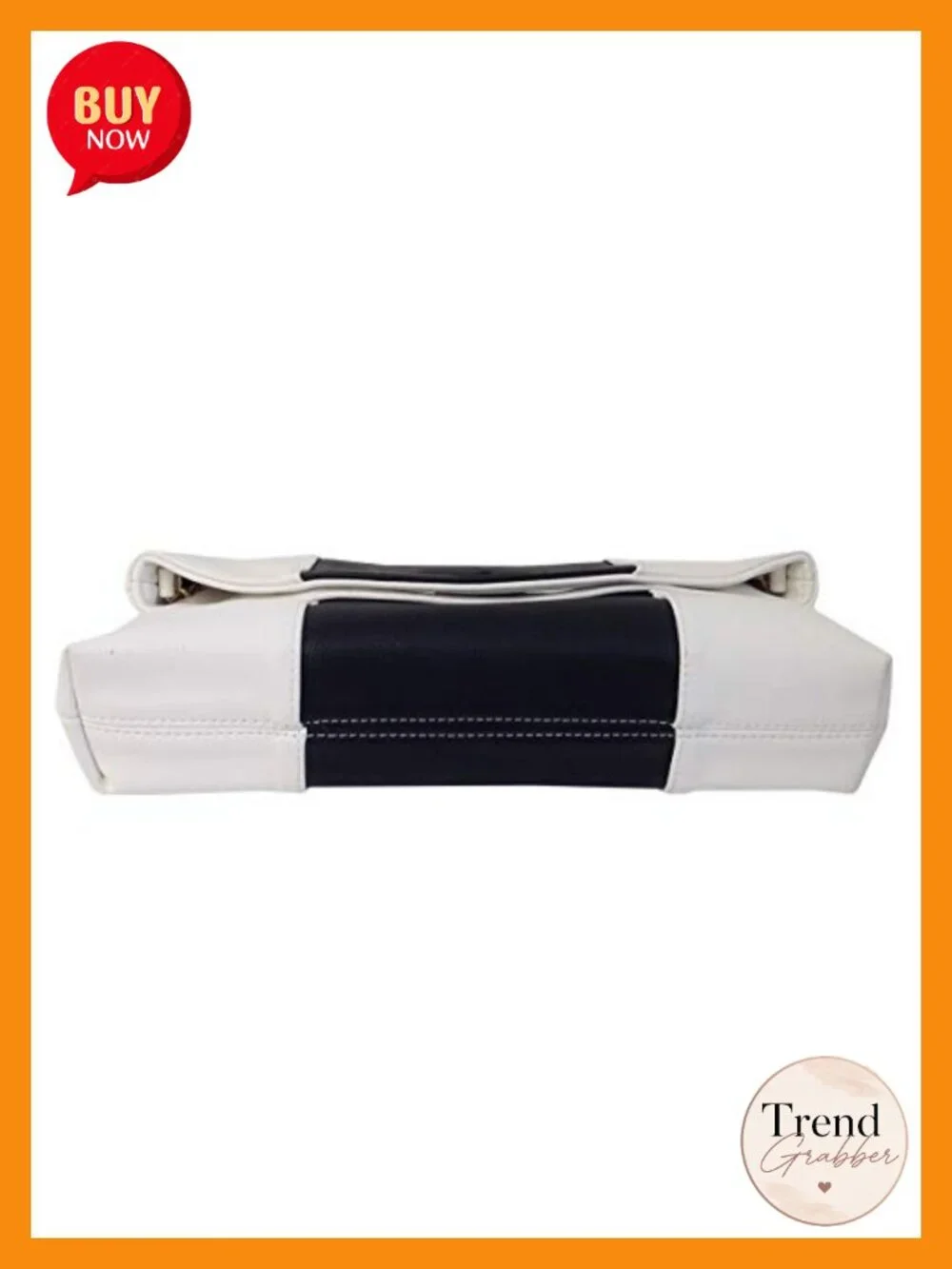 Faux Leather Fold Over Clutch with Detachable Chain